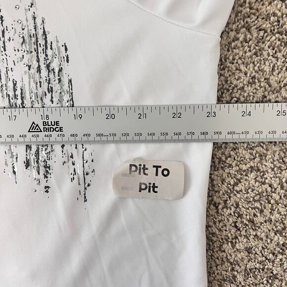 Chico's Women's XL Zenergy Golf Athleisure Preppy Tenniscore Embellished Polo - Picture 8 of 10